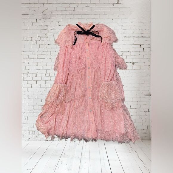 NWT Alice and Olivia Joanie Tiered Ruffle Dress Sz. 0 - Picture 5 of 13